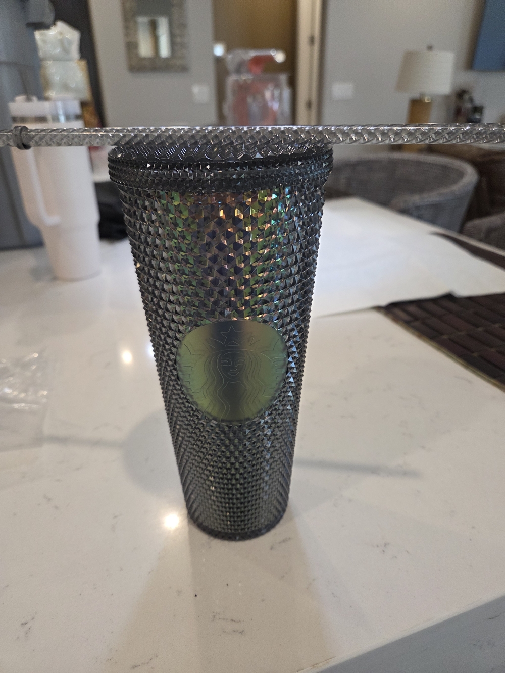 Starbucks Black Iridescent Iridescent Studded Tumbler with Holographic Logo